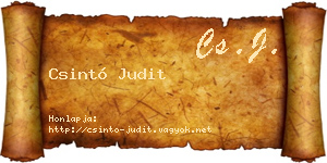 Csintó Judit névjegykártya